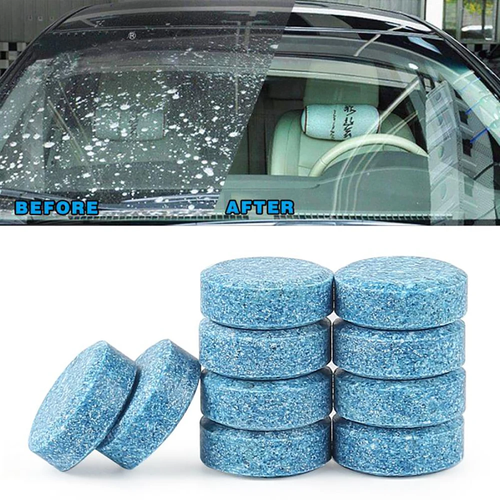 

Car Glass Cleaner Magnetic,Glass Cleaner Effervescent Tablets, Blue