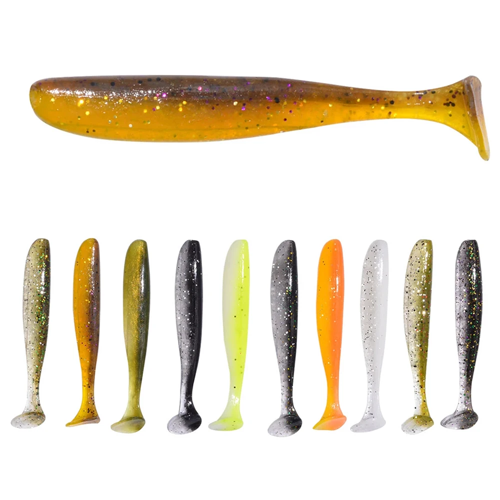 

Newbility high quality 70mm 2.3g T tail shad soft silicion fishing lures, 10 colors