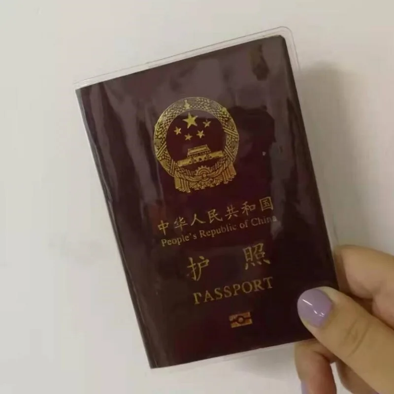 

Custom printing wholesale waterproof travel clear ID card holder passport holder plastic transparent PVC passport cover, Clear, customized