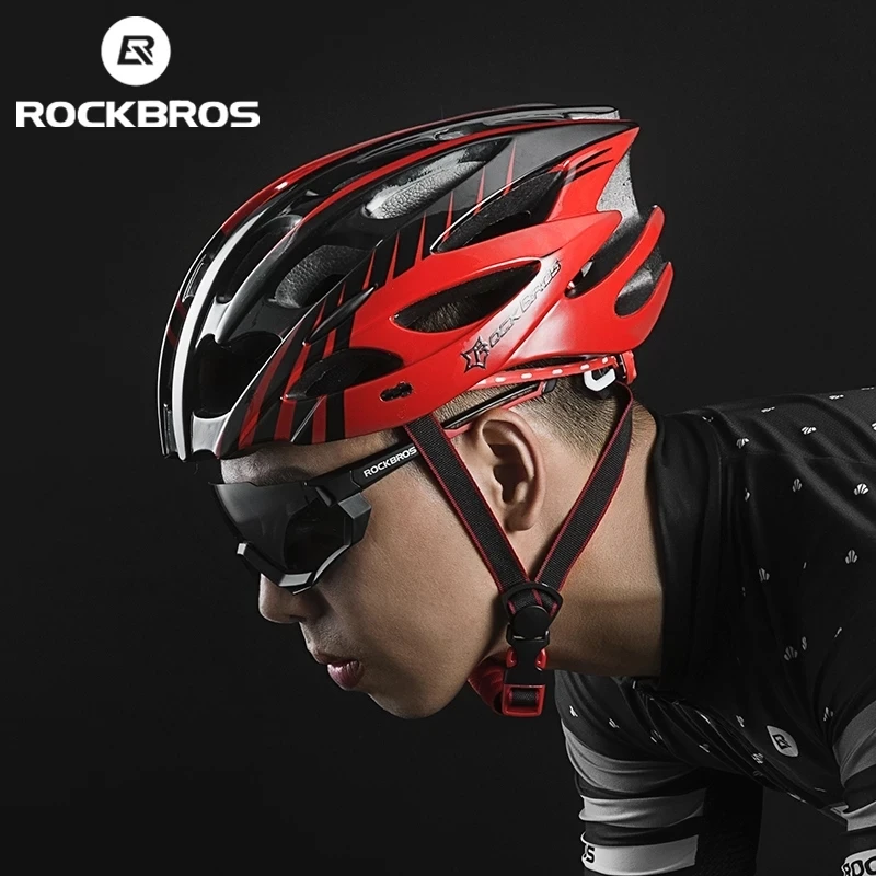 

ROCKBROS Unisex Bicycle Helmet Shockproof Cycling cheap Helmet With Brim MTB Road Bike three color with with sun visor Helmets, Black red/white/black yellow/blue