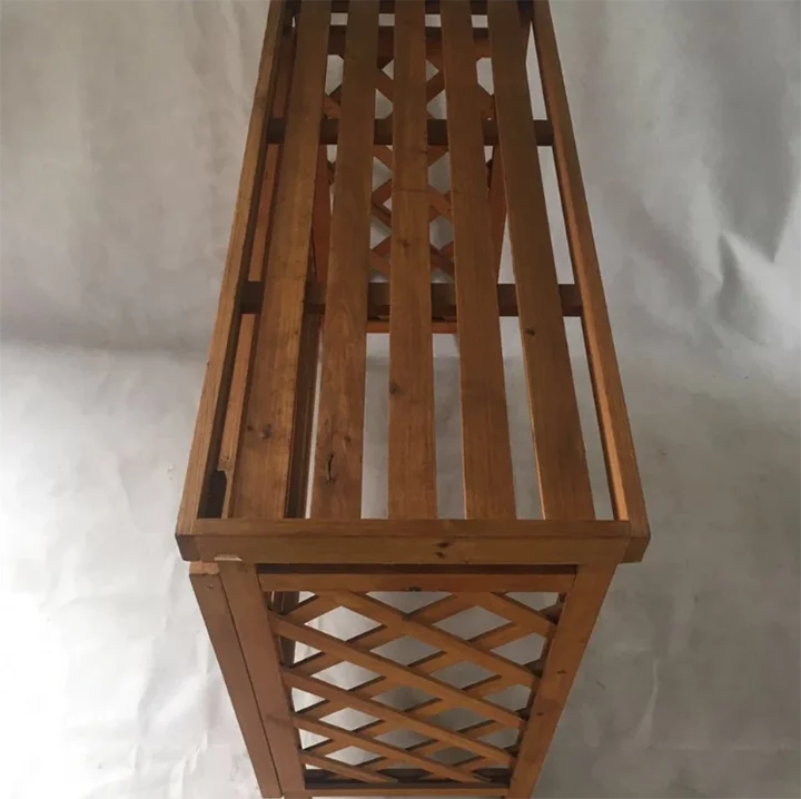 Pine Wood Air Conditioner Cover Outdoor Decorative Air Conditioning Unit Cover Outdoor Device