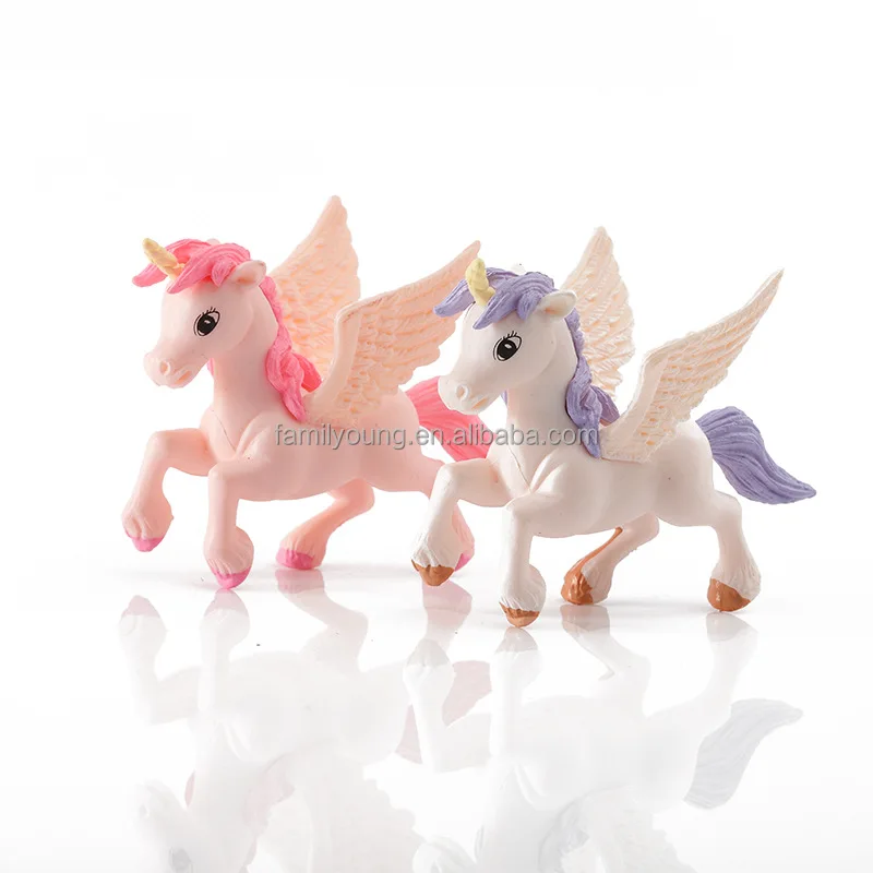 

1Pc Cartoon Cute Pegasus Dolls Unicorn Anime Action Figure Pony Succulents Assembly Ornaments Gifts Toys Micro Landscape