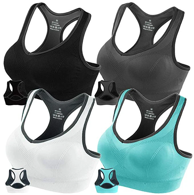 OEM Adult Sportswears Padded In Stock Ladies Seamless Women Sports Bra top fitness
