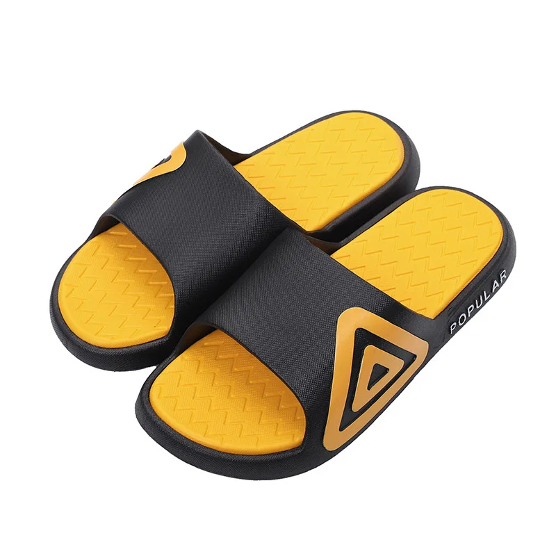 

Stylish Light Weight Anti-slip Women Sandals Soft Thick Sole House Slides Outdoor EVA Slides Slippers, Yellow black orange