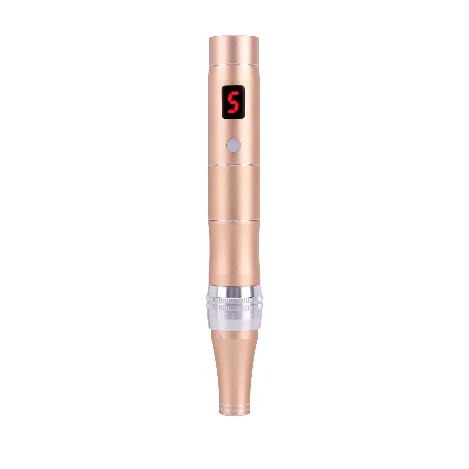 

Digital 5 levels Rechargeable Electric Ultima Derma Pen Portable Handheld Dr Pen with Screen Display Levels, Golden, silver, pink