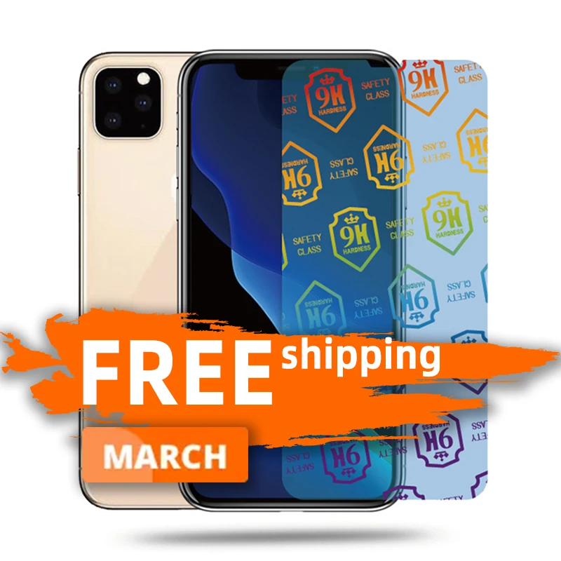 
Amazon Hot Sale For iPhone 11 Por Max Screen Protector Glass 9H HD Full Cover Explosion-proof Screen Protective Film 