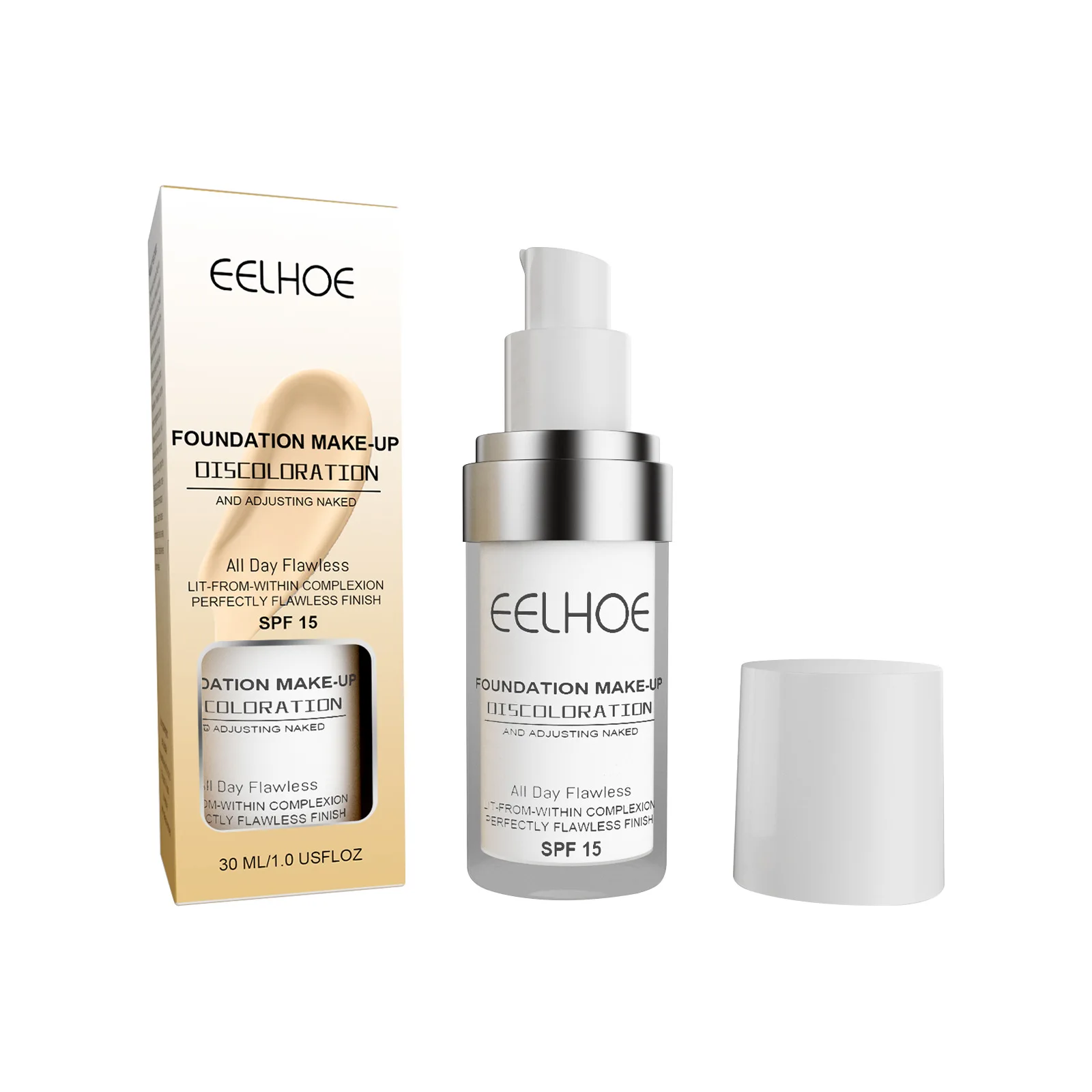 

eelhoe Color changing liquid foundation concealer long-lasting moisturizing waterproof anti-sweat makeup temperature change