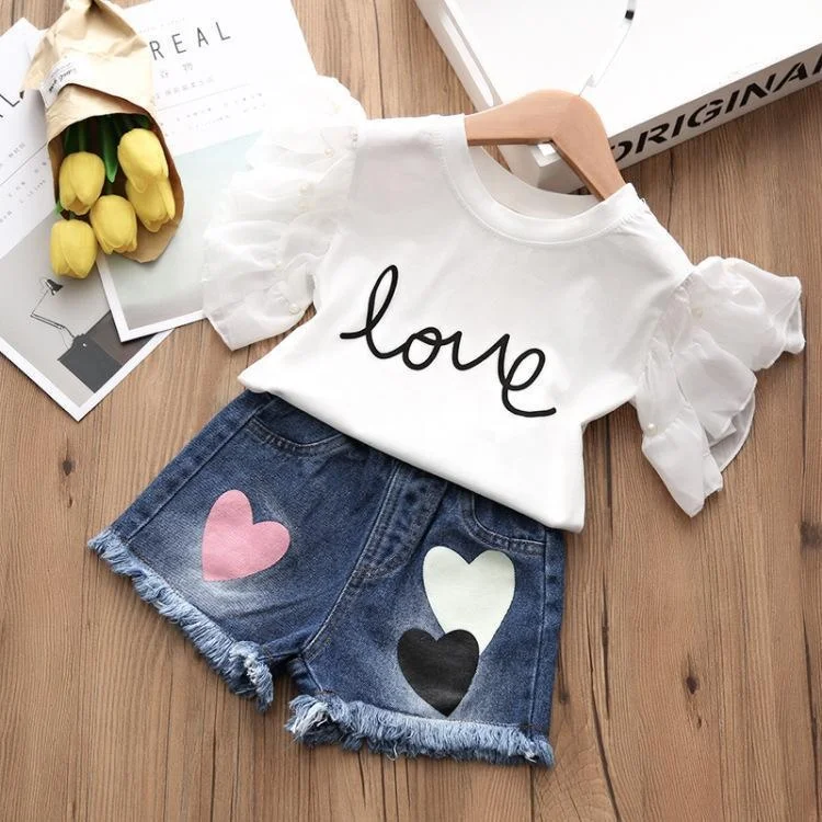 

2021 Summer hot style Korean girls clothing sets, Picture shows
