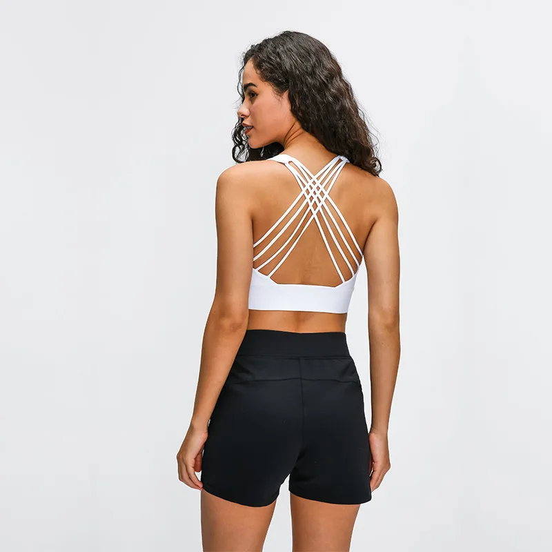 

Dropshipping Superior Quality Soft Active Workout Clothing Solid Color Sport Bras Women Fitness Wear Sports Bra