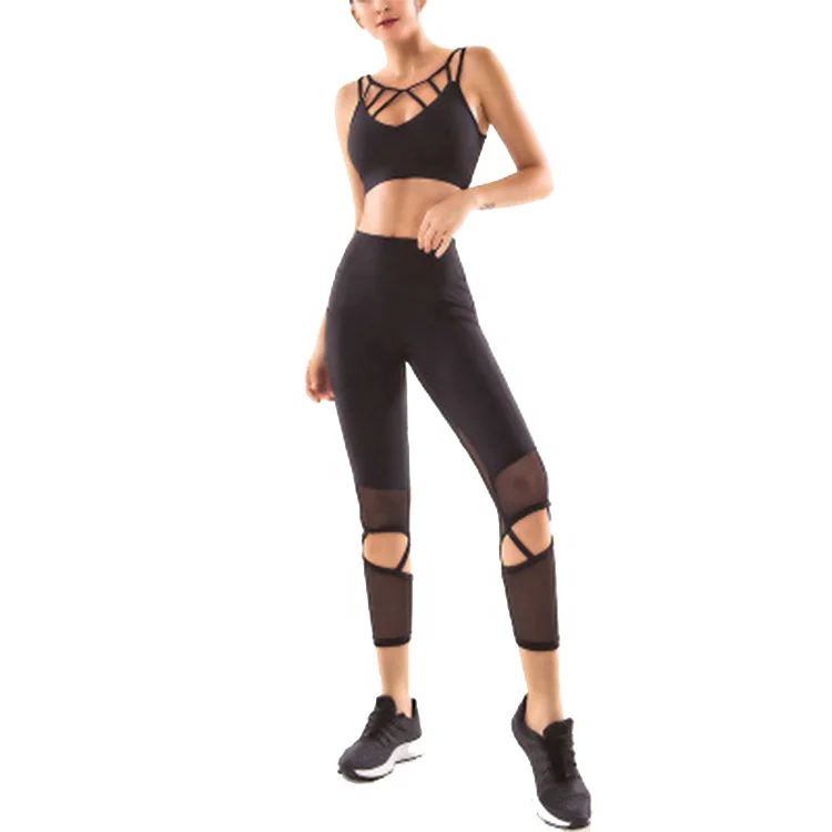 

Casual Sports Yoga Set Fashion Vest High Waist Lift Hip Yoga Legging For Women Set