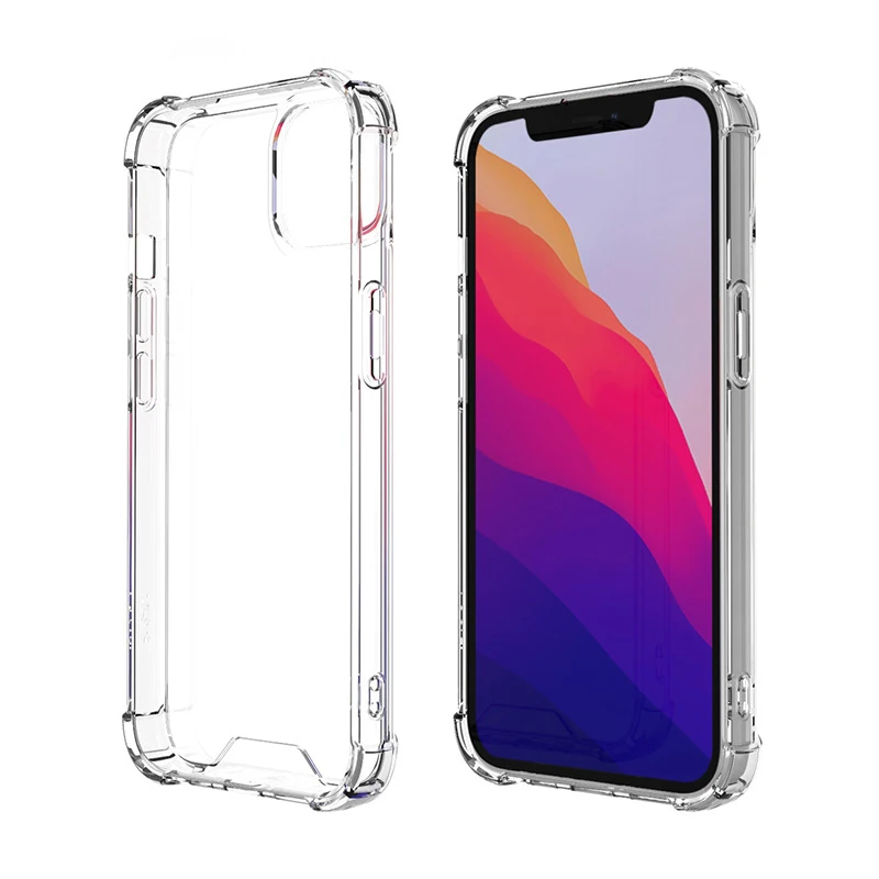

Shockproof TPU Transparent Clear Cell Phone Case For iPhone Case 13 11 12 Pro Max Phone Cases Wholesale Factory Cover, Multi colors
