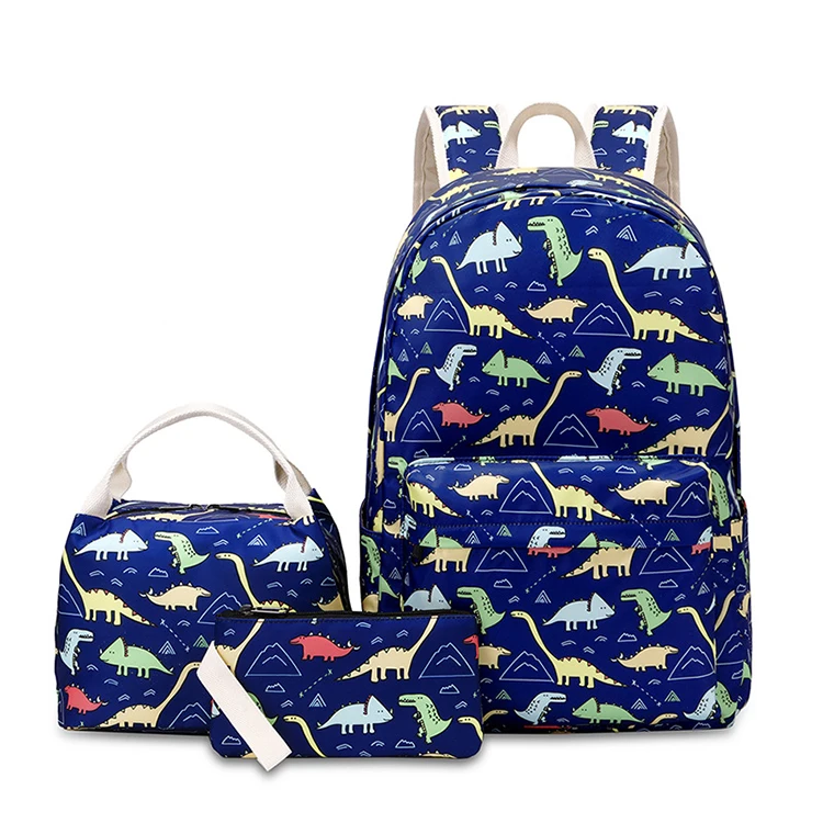 

Three Piece Oxford Animal Printing Kids School Backpack Bag