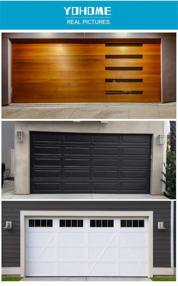 Italian Design Black 10 X 8 Garage Door For House Modern Smart Garage