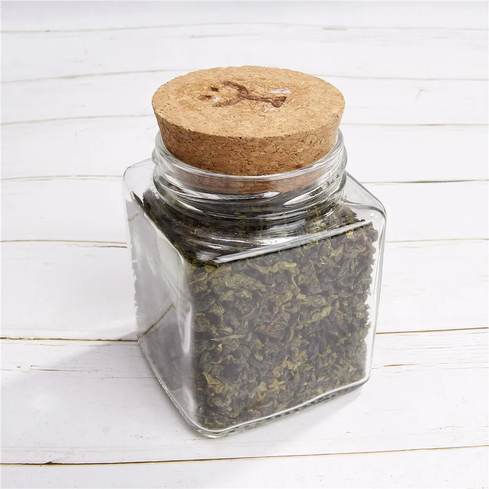 

High Quality 100ml 150ml Tea Saffron Storage Bottles Glass Jar With Cork Lid, Clear glass jar