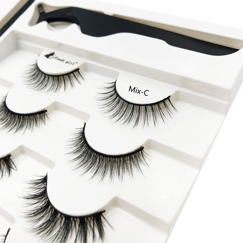 

High quality mink eyelashes magic self-adhesive eyeliner with tweezers set luxurious 3D mink eyelashes free shipping