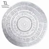 new design round coaster hollow net design gold silver PVC kitchen place mat for table use