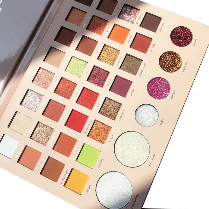 

Wholesale Custom Makeup Kit 38 Colors Vegan Matte Shimmer Eye Shadow Private Label colorful Palette Top Quality Makeup Kit, 38 colors can be customized