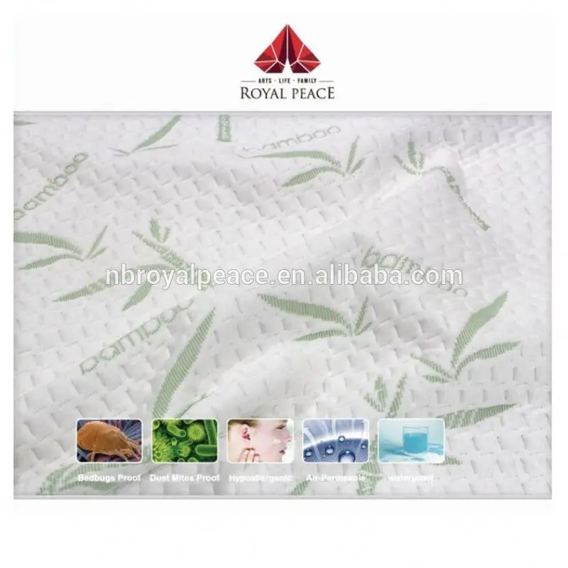 
Hypoallergenic Waterproof Mattress Protector Bamboo Fabric 