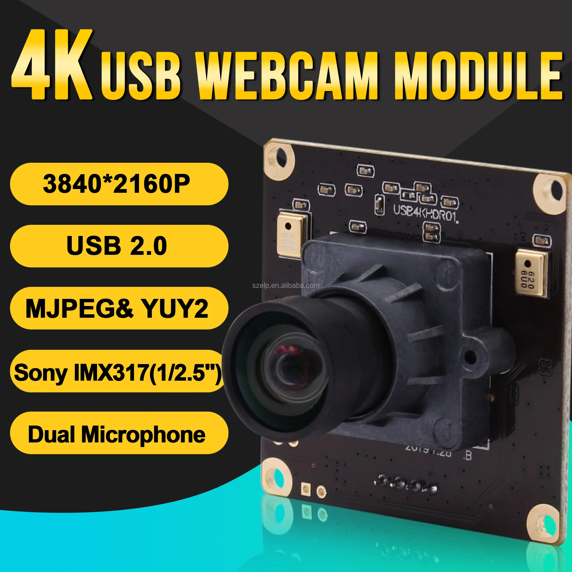 Elp Uhd 4k Camera 3840x2160 30fps Usb Webcam Module Imx317 With No ...