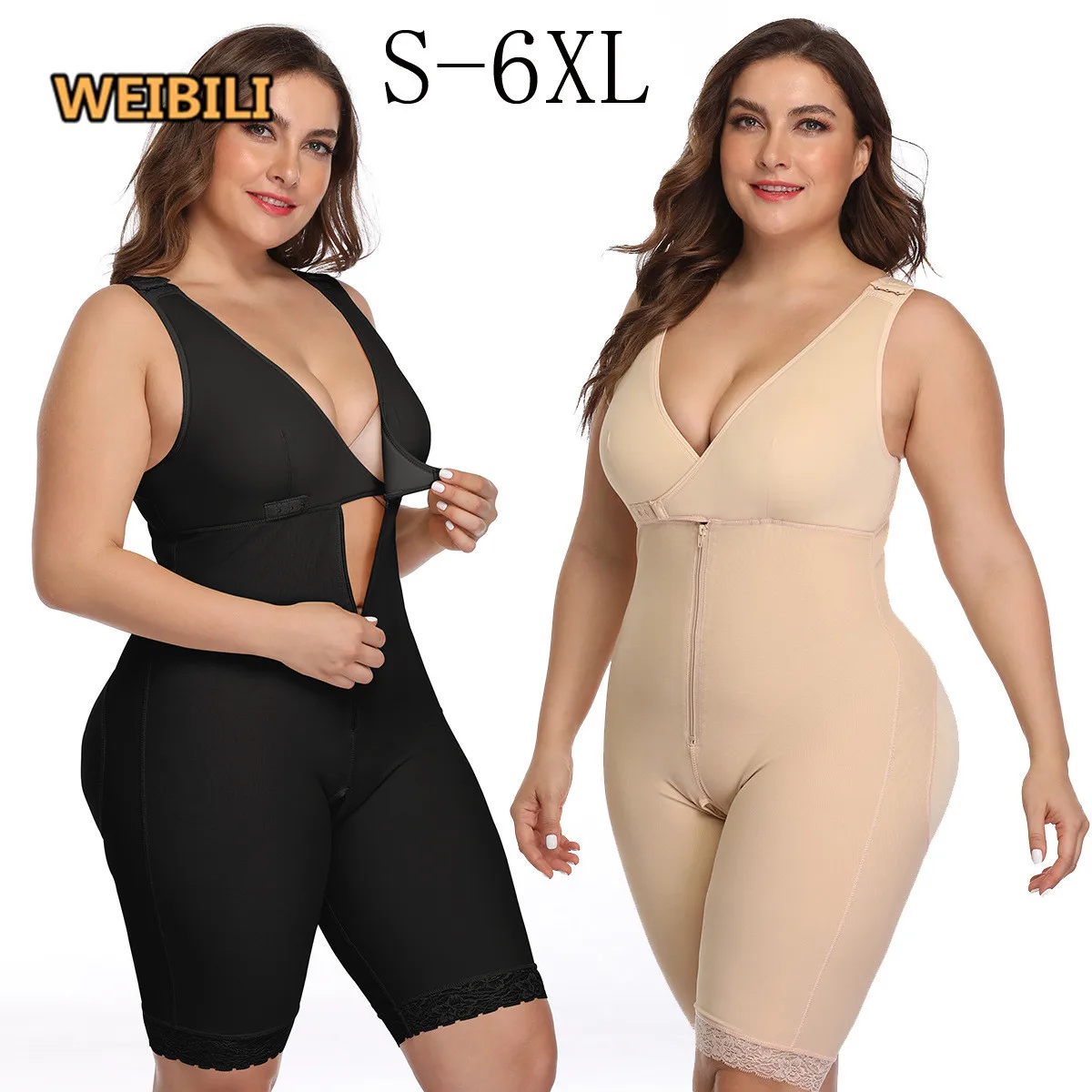 

Bodysuit Slim Best Tummy Control Ladies Sexy Body Shapers Slimming with open crotch Fajas Colombianas Shapewear for Women, Black,nude