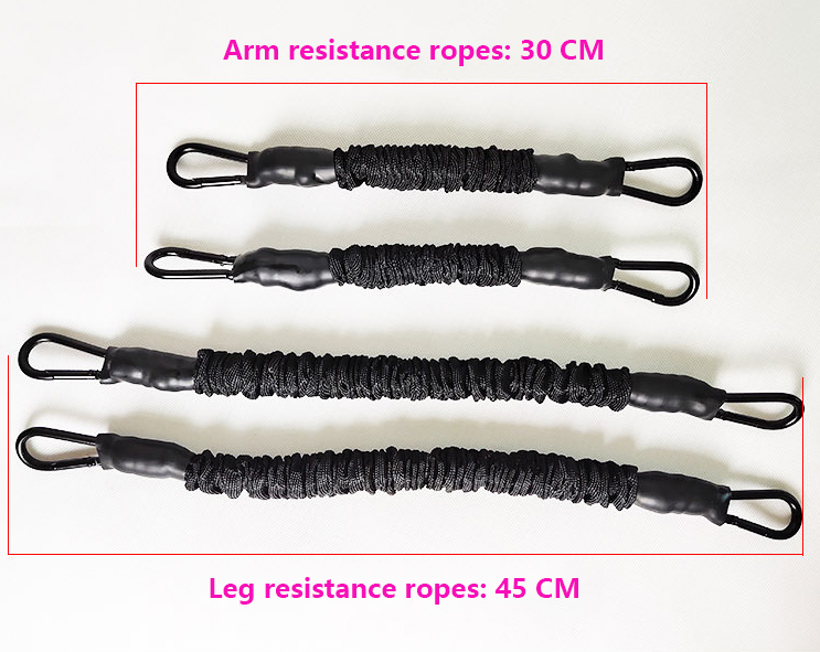 Shadow Boxing Resistance Bands Kit 160lbs Black Full Set Boxing