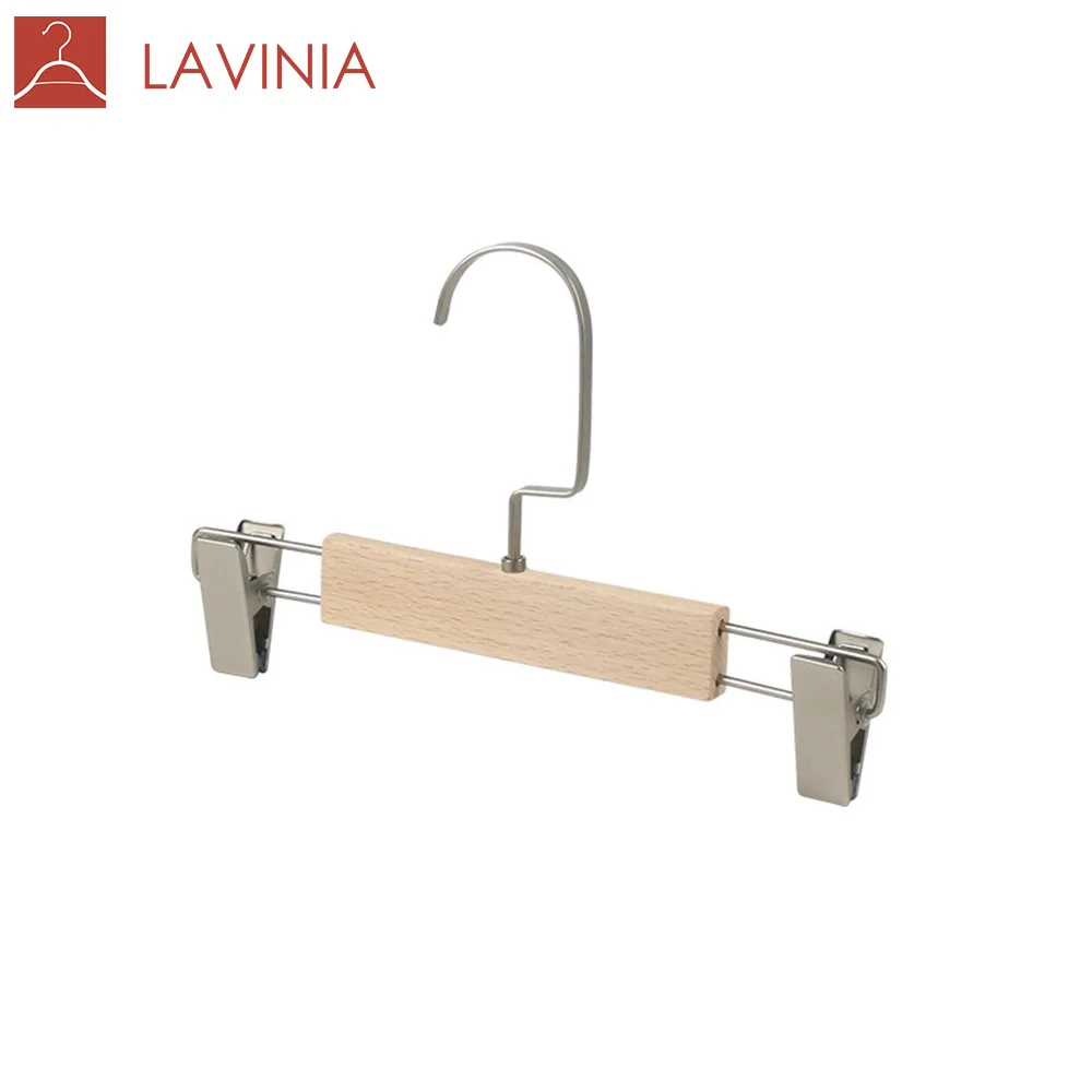 

High Quality Fashion Hook Beech Wood Nature Wooden Hanger for Pants, Natural