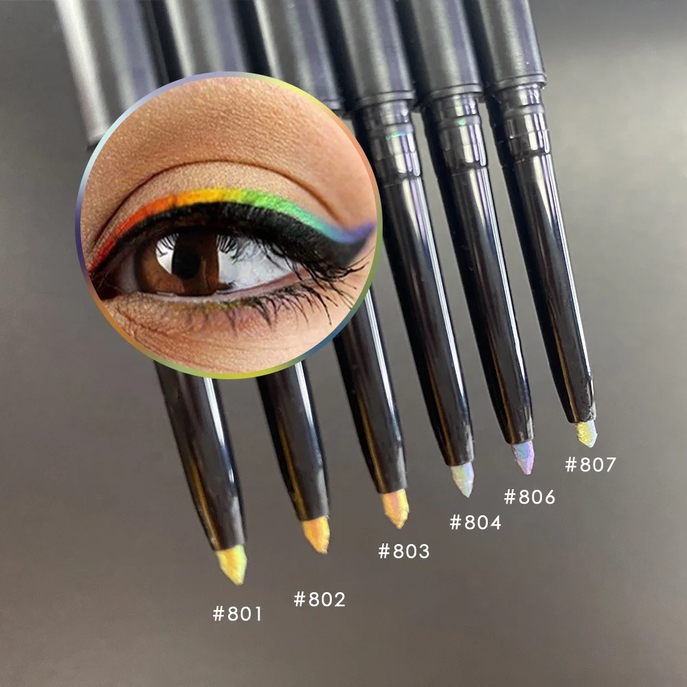 

Private Label Duochrome Eyeliner Multichrome Eyeliner Glue Pencil Colorful Waterproof Glitter Eyeliner Pen Chameleon