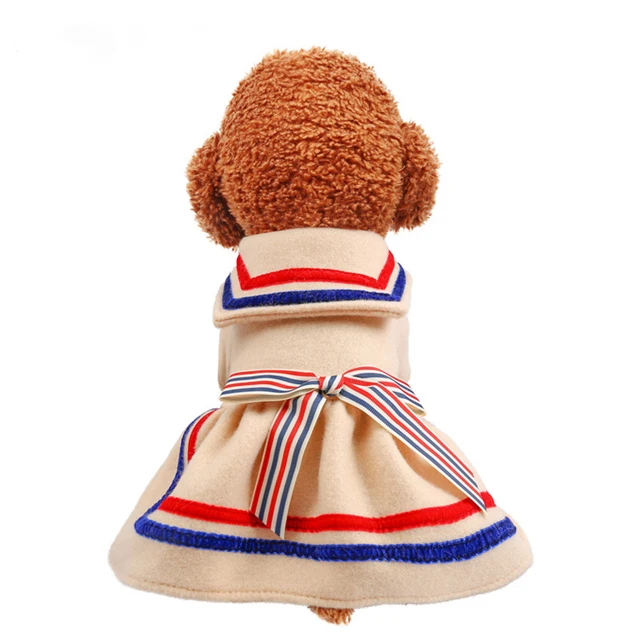 

Spring New Pet Navy Shirt Teddy Dog College Style Skirt Pet Cloth, As show