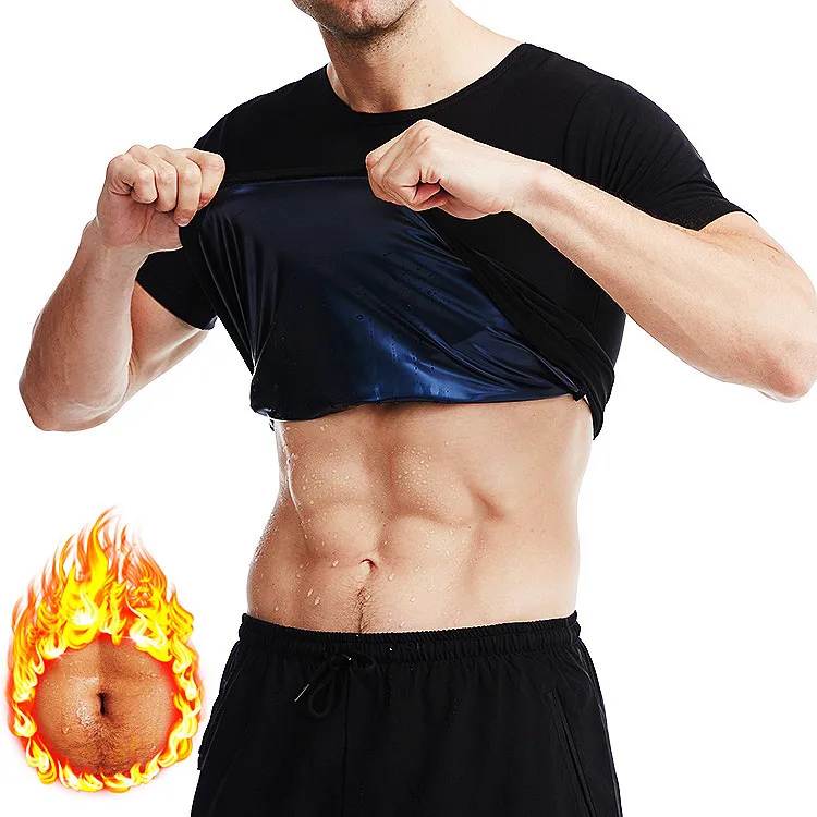 

Men Body Shaper Sauna Sweat Shirts Weight Loss Corset Waist Trainer Vest Neoprene Tank Top Shapewear Slimming Shirt Workout Suit