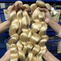 

Wholesale Virgin Hair Vendors 100% Remy Blonde 613 Brazilian Human hair Kinky Curly weave bundles