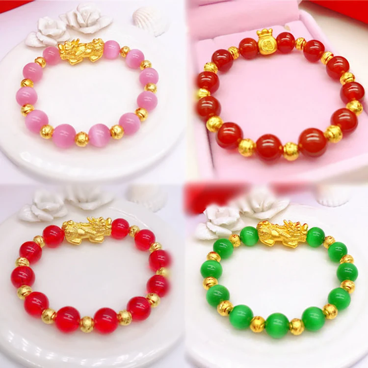 

Gold PlatedGold Plated Jewelry Gold Ladies Crystal Bracelet New Agate Bracelet One Drop Delivery