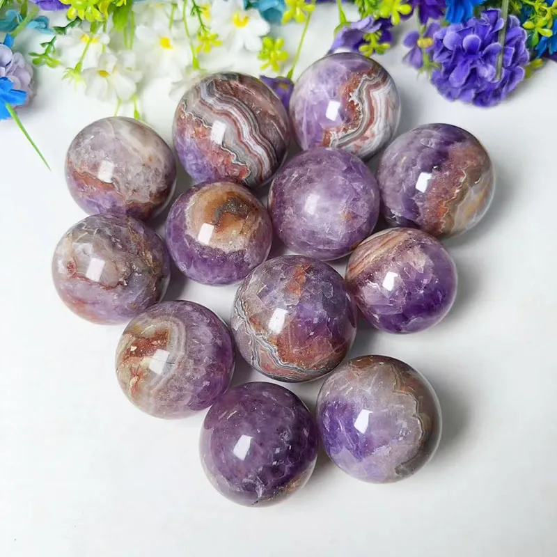Wholesale Natural Healing Stone Crystal Sphere Amethyst Agate Crystal Balls for Feng Shui Home Decoration