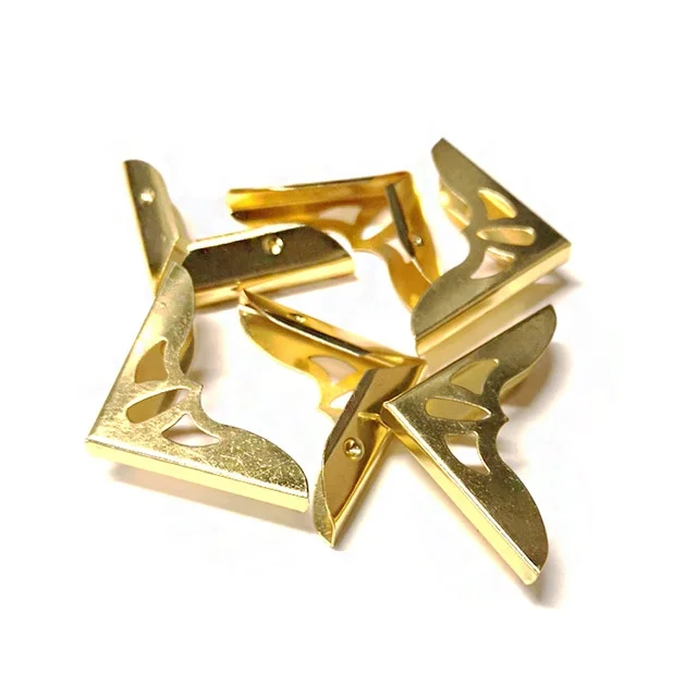 

Wholesale hardware gold nickel iron packaging box book corner four edge bag corner accessories
