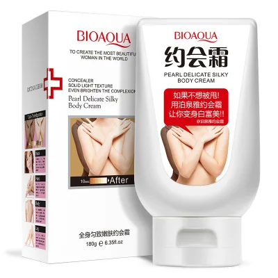 

BIOAQUA Full body even brightening dating cream body lotion invisible stockings cream concealer isolation, White