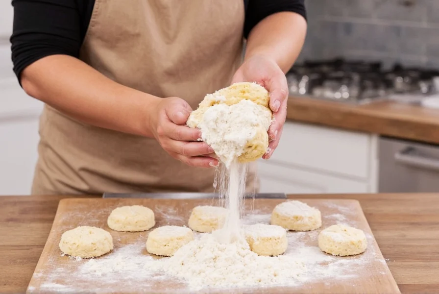 Richtige Teigbearbeitungstechnik für Biscuits