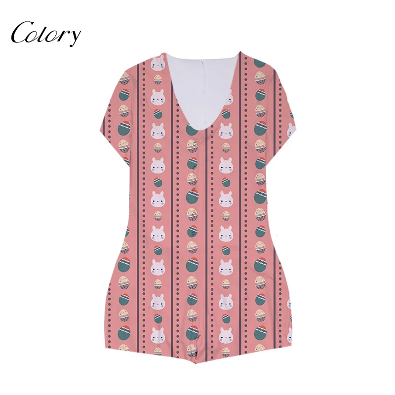 

Colory Printed Onesie Pajamas Customized Sexy Jumpsuit Bodysuit, Picture shows