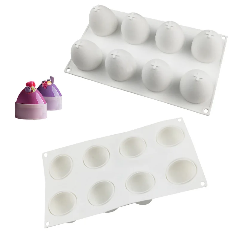 

0815 Epoxy Dinosaur Egg Wonderful Egg Chocolate Handmade Soap Silicone Mold Cake Egg Baking Tool, White