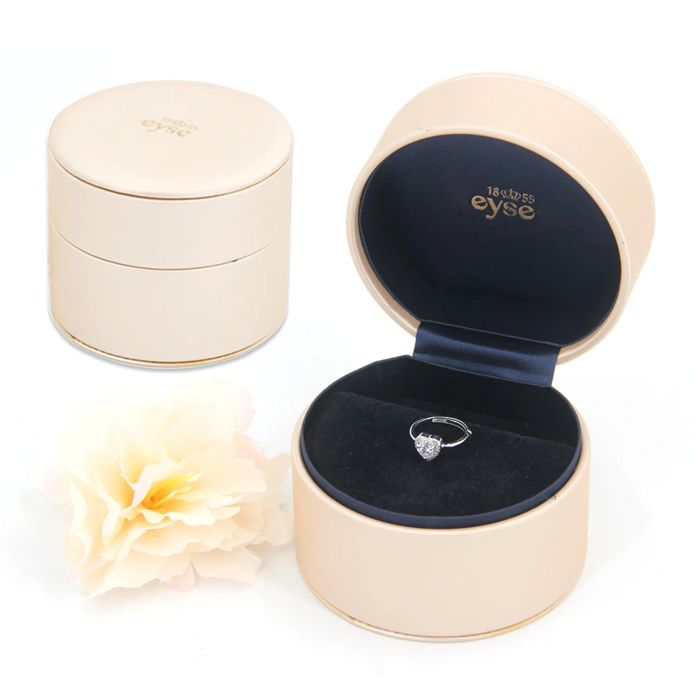 

Round gift personalized jewelry boxes small sliding pink jewelry display paper box custom satin necklace jewelry packaging box