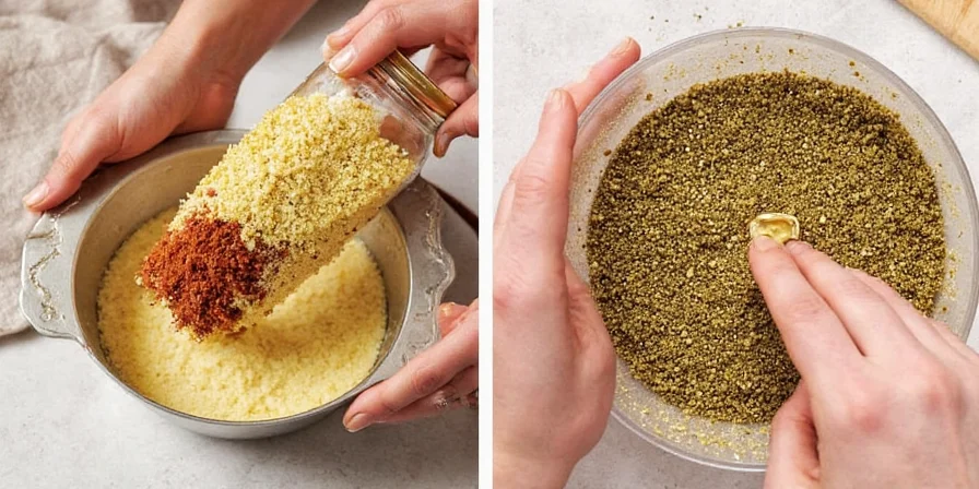 Using a blender to grind cardamom