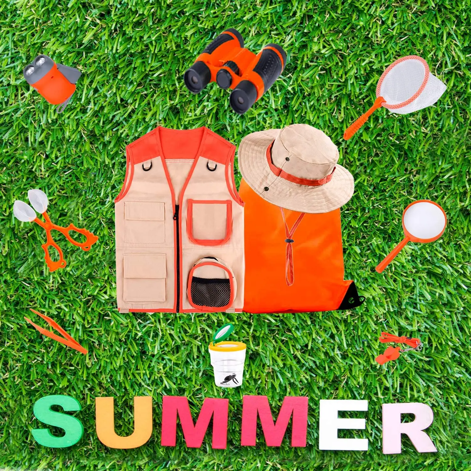 Kids Explorer Kit, 11 Pcs Outdoor Exploration Kit Educational Toy Gift for Boys & Girls