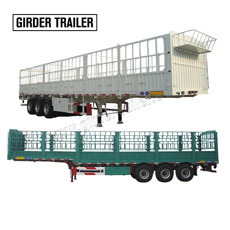 

High side wall semi trailer stake multi-purpose animal livestock 2/3/4 axles fence truck cargo truck trailer, According to customer requirement