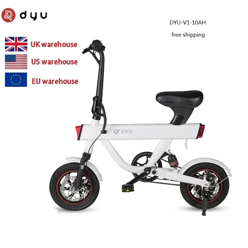 

China cheap wholesale DYU V1 10ah 250w Lithium Battery foldable OEM ODM lightweight electric bike bicycles