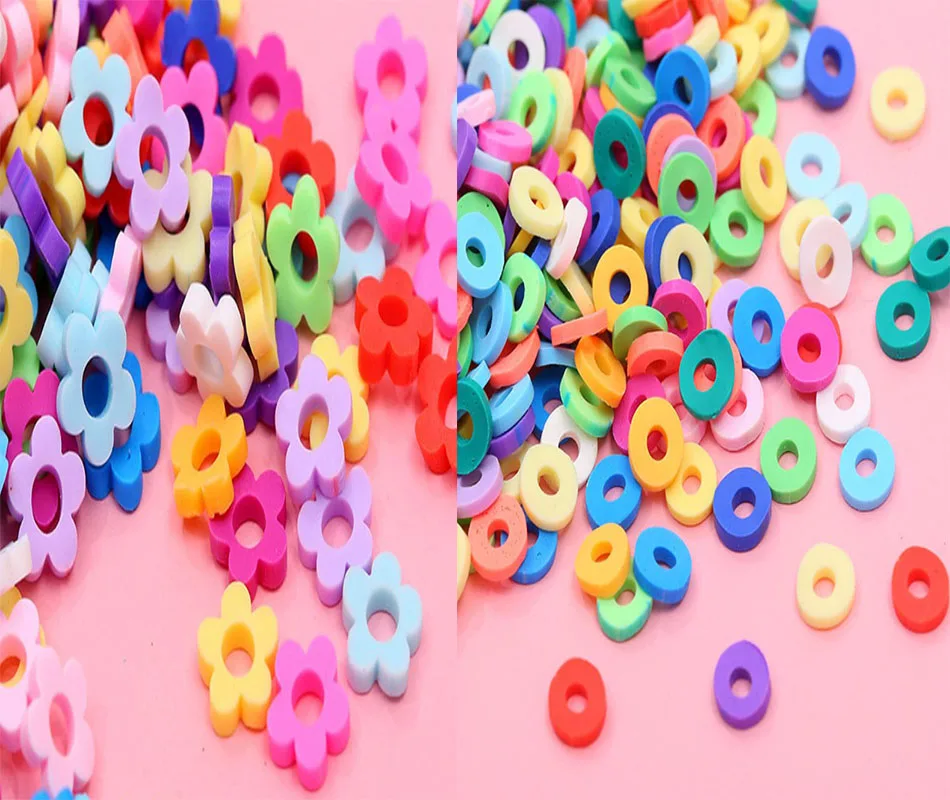 

5mm colorful beaded ceramic beads soft hollow soft pottery polymer clay beads handmade DIY necklace bracelet accessory