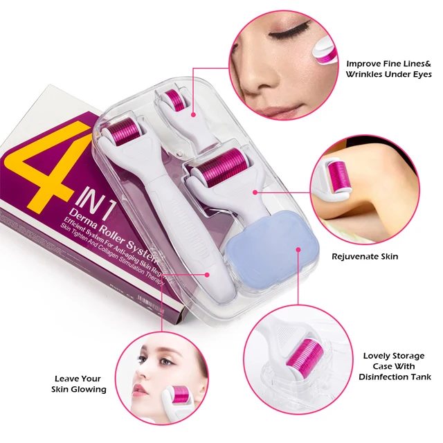 

Wholesale CE factory direct dermaroller micro needle derma roller set 4 in 1 kit