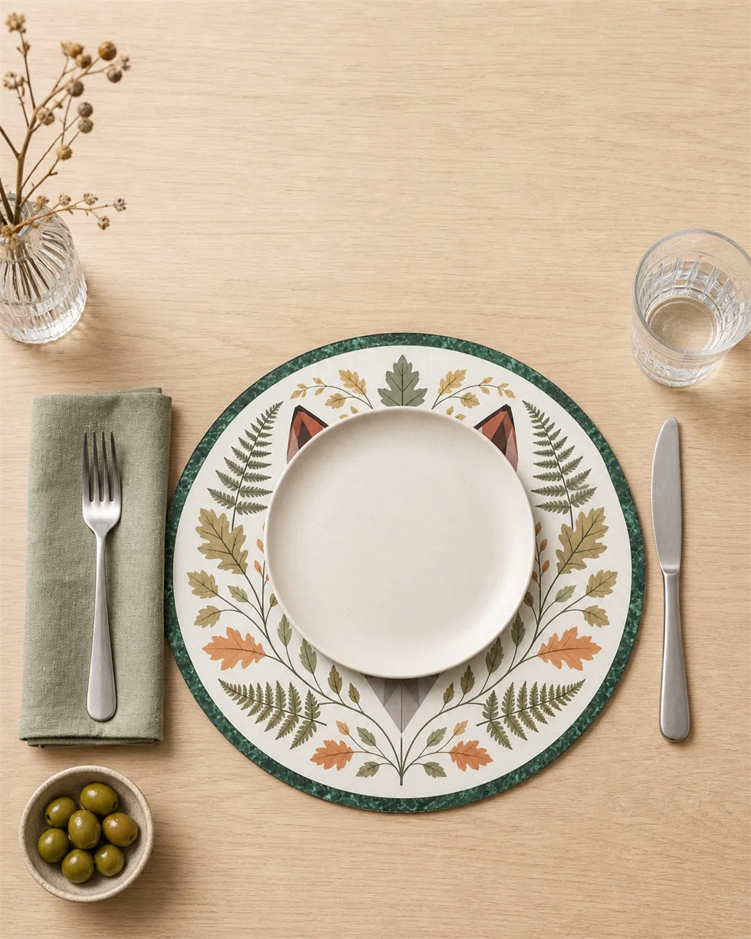 Round Fox Woodland Placemat