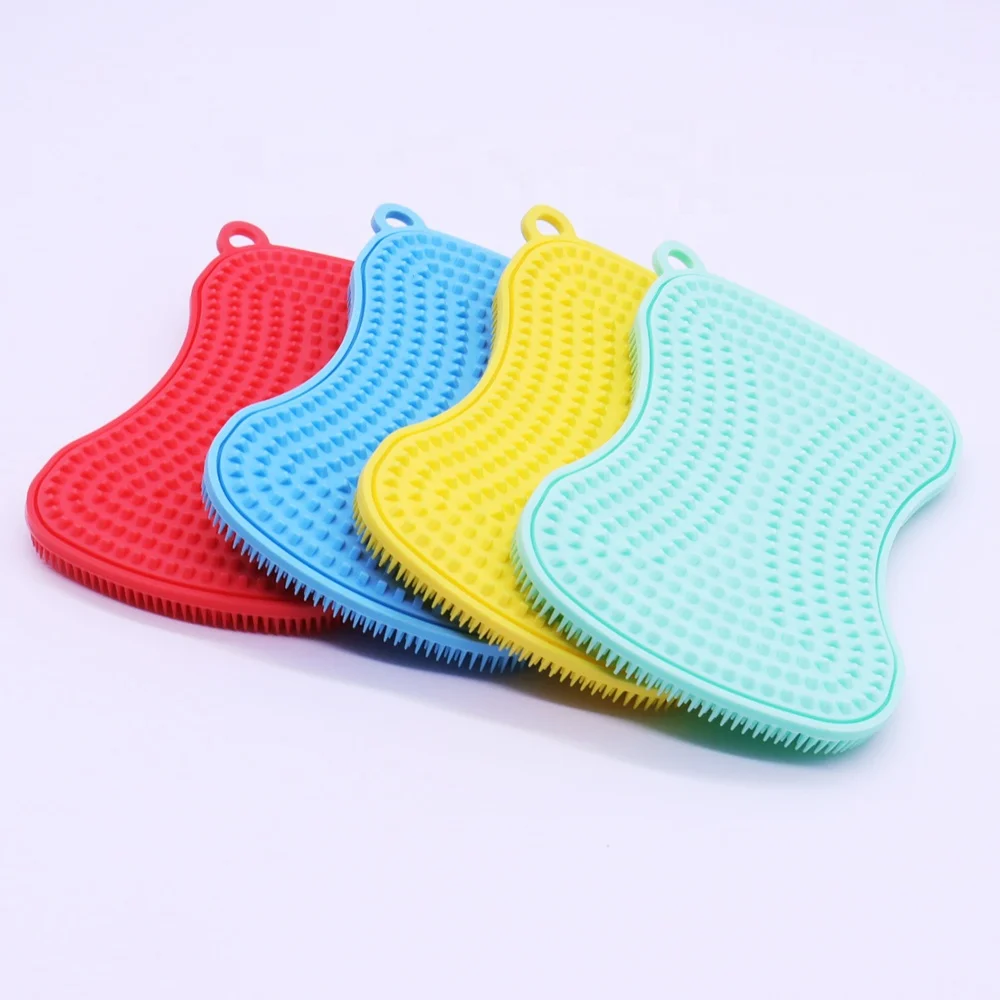 

Dual Color Multi Function Silicon Cleaning Brush Dishwashing Brush 2021