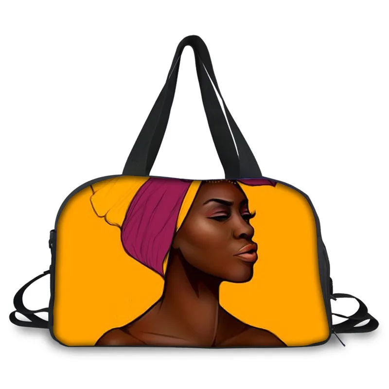 

Art Afro Black Girl Wholesale Gym Sports Luggage Shoulder Bags Foldable Travel Duffle Bag For Men Women Travel