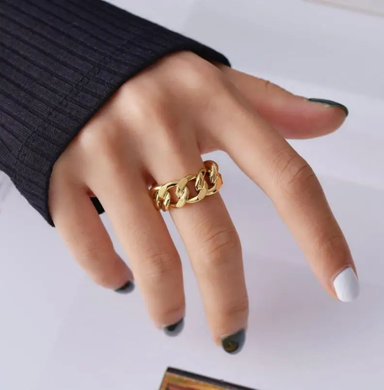 

European And American Style Removed Chain Men's Stainless Steel Finger Ring