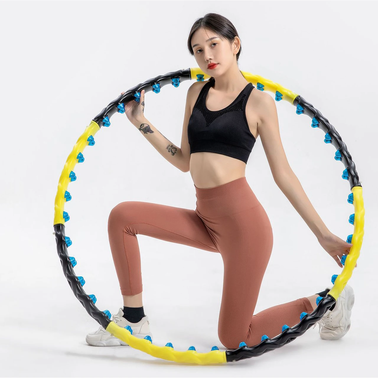 

Factory Home Fitness & Exercise Hula Fitness Gym Detachable Hoop Hula Fitness Hoop, Customized color