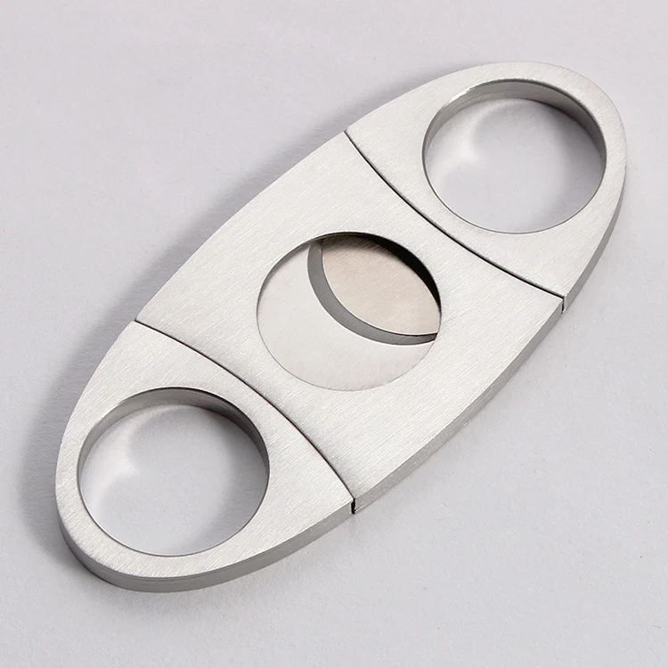 

Table Top Plastic Stainless Steel Double Blades V Cigar Cutter Bottle Opener For Smoking Cigar Accessories
